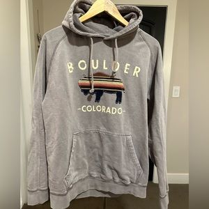 Boulder Colorado Buffalo Sweatshirt Size Large